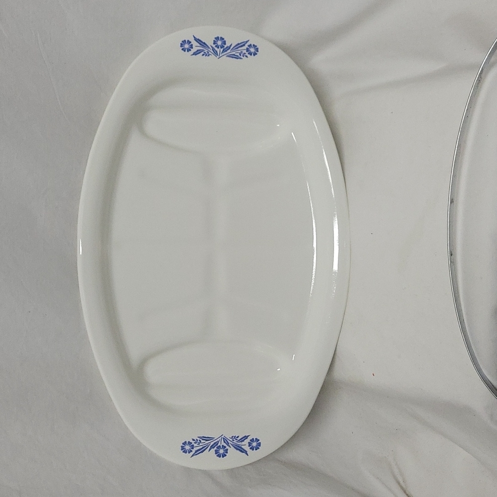 Blue Cornflower Corning Ware Platter P-19 - Picture 5 of 10